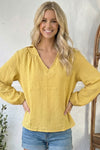 Sunny Side Up V Neck Blouse