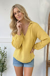 Sunny Side Up V Neck Blouse