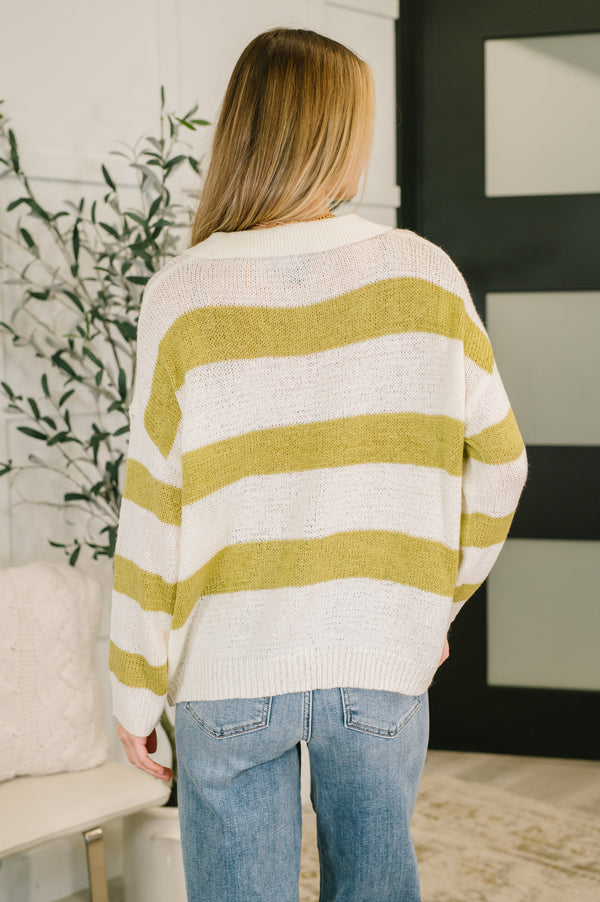 As Long As You're Mine Loose Knit Collared Top