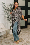 Bella Vida Open Front Floral Print Kimono