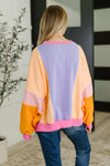 Blockbuster Color Block Pullover in Muted