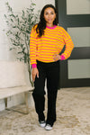 Bold Comfort Contrast Drop Shoulder Pullover