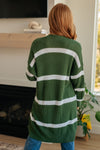 Brighter is Better Striped Cardigan in Green- 11/30/2023