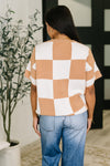Cafe Check Relaxed Fit Sweater