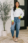 Can't Quit the Knit Contrast Pullover
