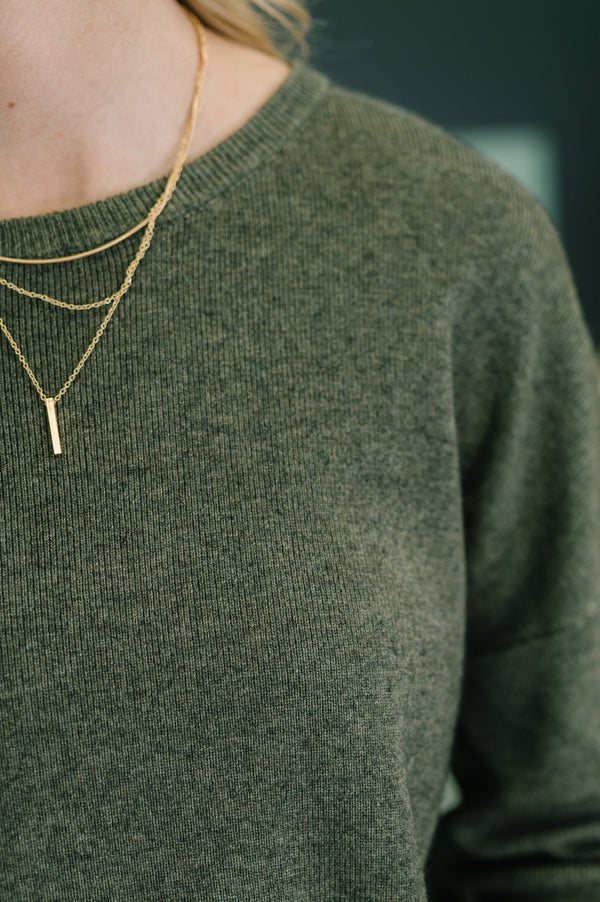 Clove Sweater in Moss