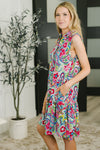 Coral Sands Collared Tank Dress in Light Floral Paisley