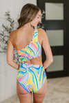 Corfu Marble Cutout Swimsuit