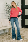 Couldn't Be Happier Color Block Long Sleeve Top