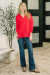 Easy Essence V-Neck Oversized Tunic Top