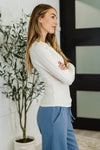 Effortless Edge Knit Henley Top in Natural