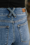 Elsie High Rise Double Button Wide Leg Jeans