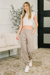 Every Second, Every Hour Jogger Bottoms in Ash Mocha