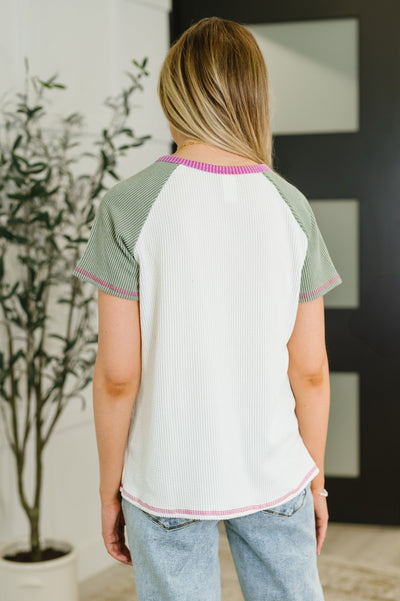 Everyday Envy Cable Ribbed Knit in Light Olive