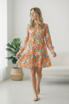 Tangerine Dreaming Floral Dress