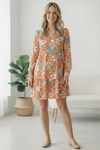 Tangerine Dreaming Floral Dress