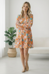 Tangerine Dreaming Floral Dress