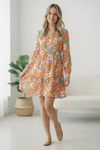 Tangerine Dreaming Floral Dress