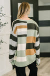 Fall Into Us Color Block Knit Pullover