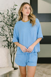Fight the Feeling Top and Bottom Set in Sky Blue