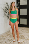 Fiji Color Block Swim Bottoms
