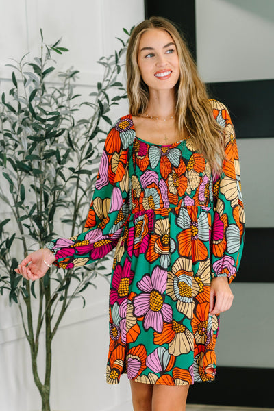 Floral Affairs Scoop Neck Dress
