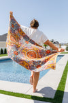 Luxury Beach Towel in Boho Medallions