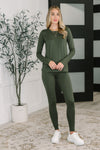 Get Me Cozy Set in Dark Olive