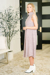 Glam Dress and Cardigan Set in Wine