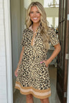Sweeter Than Honey Banded Leopard Dress