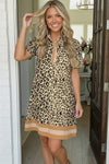 Sweeter Than Honey Banded Leopard Dress