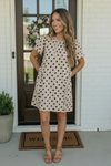 Spotted Something Sweet: Polka Dot Ruffle Mini Dress