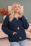 Cozy Afternoons Navy Cardigan