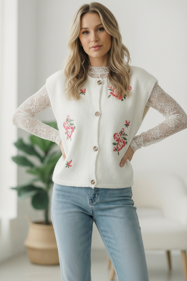 Rose Garden Knit Vest