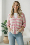 Hometown Heart Striped Cardigan