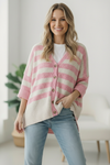 Hometown Heart Striped Cardigan