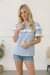 Sweet Meadow Cotton Gingham Top