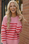 Strawberry Sugar Knit High-Low Pullover