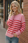 Strawberry Sugar Knit High-Low Pullover