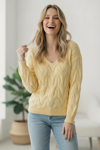 I'll Meet You at the Tennis Match Patterned Sweater