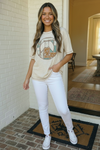 Boho Peace Patchwork Oversized Graphic Tee