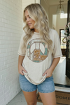 Boho Peace Patchwork Oversized Graphic Tee