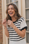 Stripe It Right Knit Sweater Top