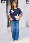 Star Power Navy Varsity Tee