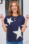 Star Power Navy Varsity Tee