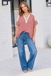 Shark Bite Color Block Top