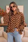 Spotted in Style Polka Dot Ruffle Blouse