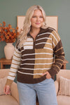 Prep School Chic Quarter Zip Sweater