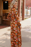 Groovy Garden Rust Maxi Dress