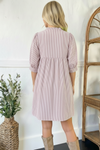 Sunday Stroll Pink Pin Stripe Dress